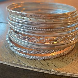 ✨ Silver bangle bracelets